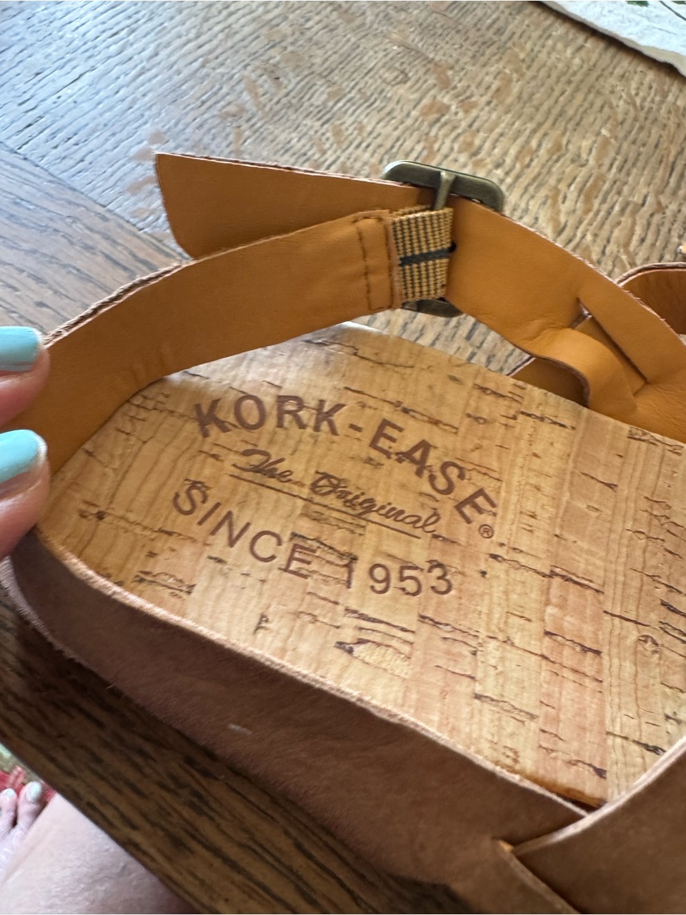 Kork-Ease Tan Leather Cork Footbed Sandals